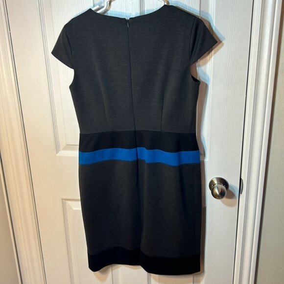 Anne Klein colour block cap sleeve midi career dress Size 8 - Picture 6 of 8